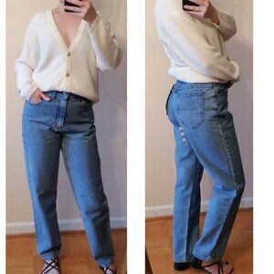 Riders by Lee 90's high rise relaxed tapered  sz 8 P new old stock medium wash